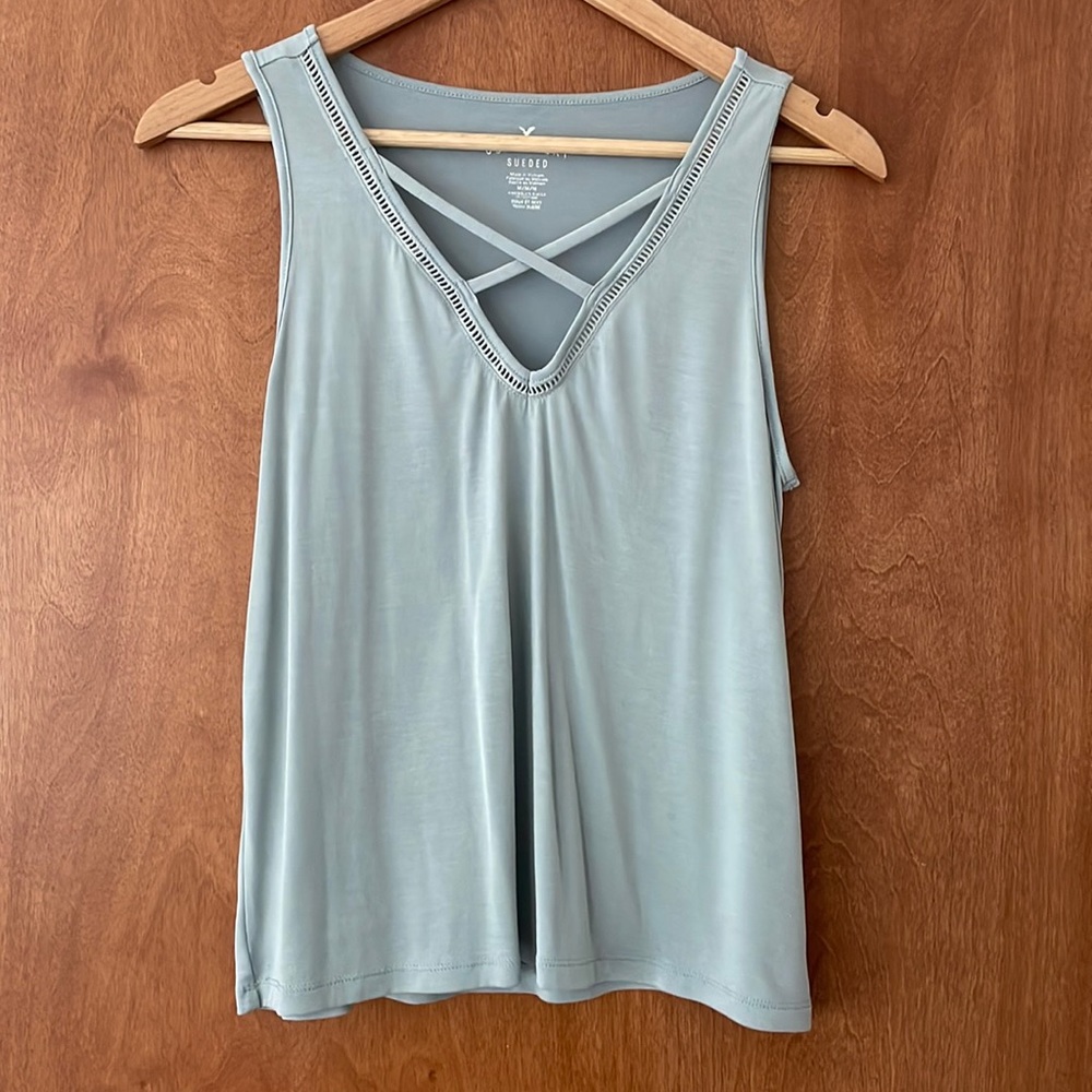 American Eagle teal tank top